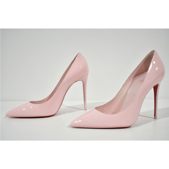 Christian Louboutin Kate 100 Poupee Pink Patent Leather Pointed Toe Heel Pump 35 - Picture 12 of 12